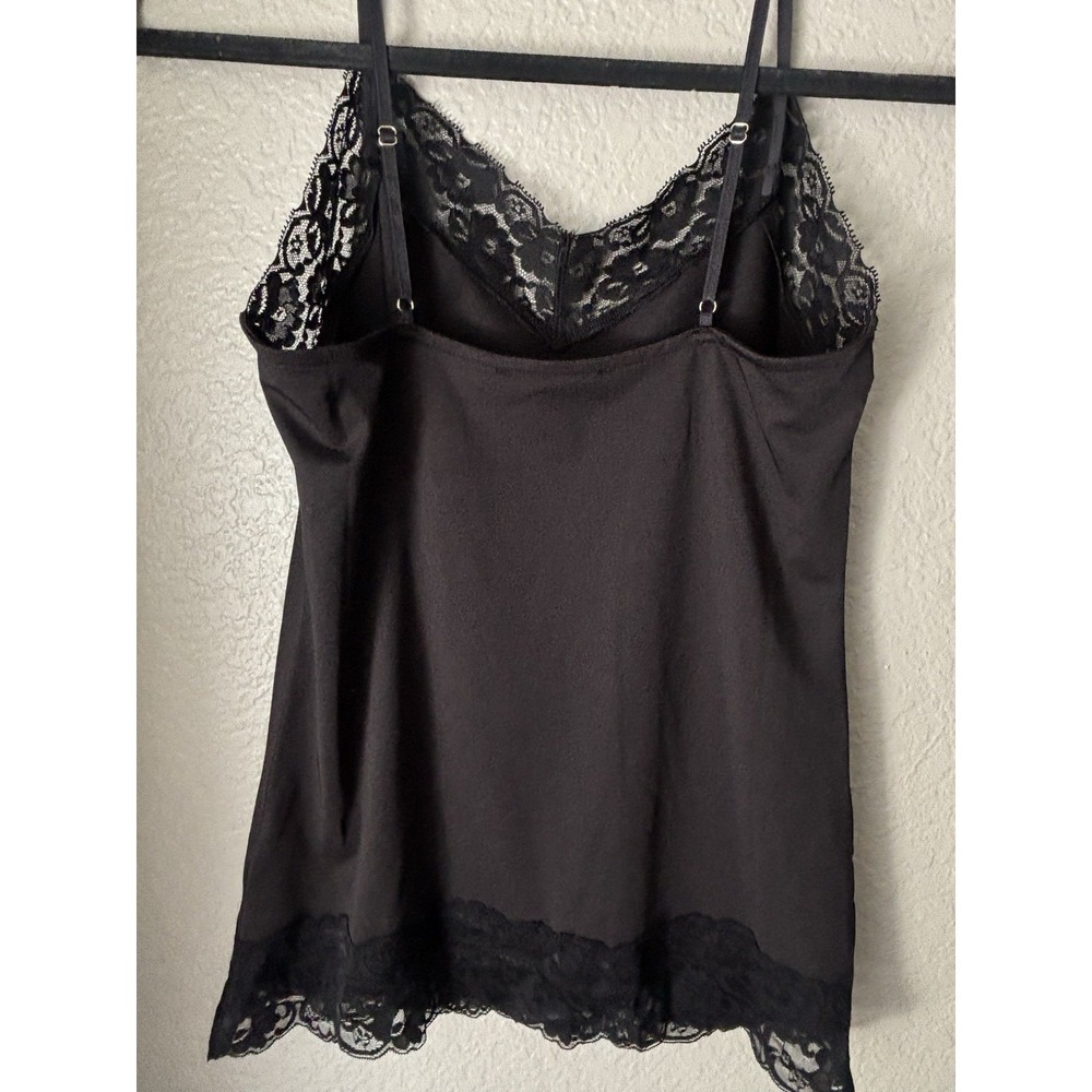 White House Black Market Black Lace Trim Cami Tank Top Small - Picture 7 of 12